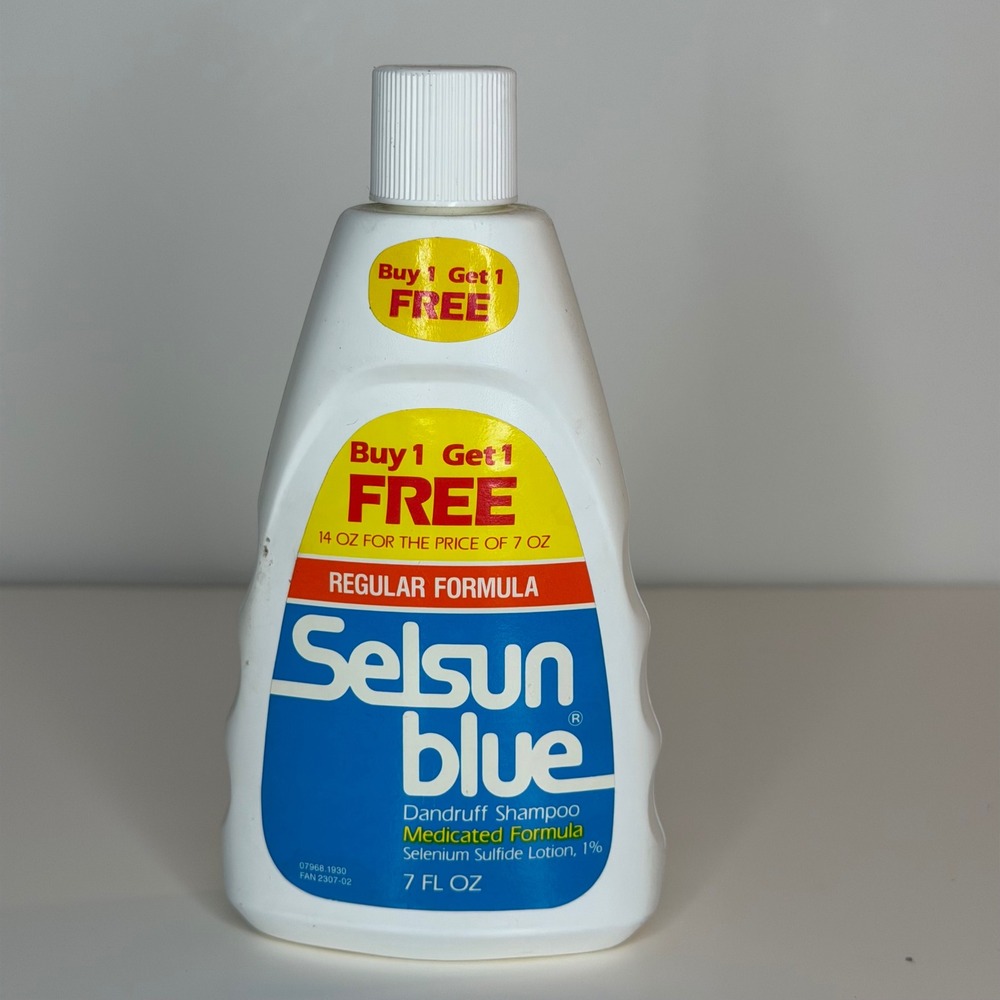 Vintage 1989 Selsun Blue Dandruff Shampoo 7oz Medicated Prop Expired 1994 USA
